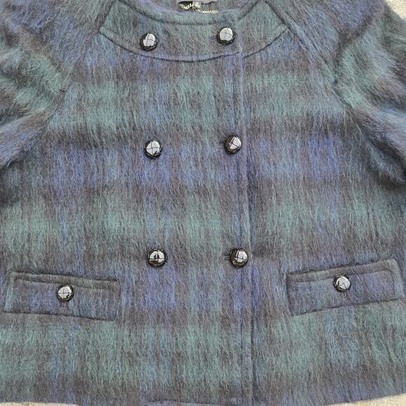 Talbots Wool Mohair Alpaca Womens Sz 18 Cropped Jacket Blazer 3/4 Sleeve - Picture 3 of 10